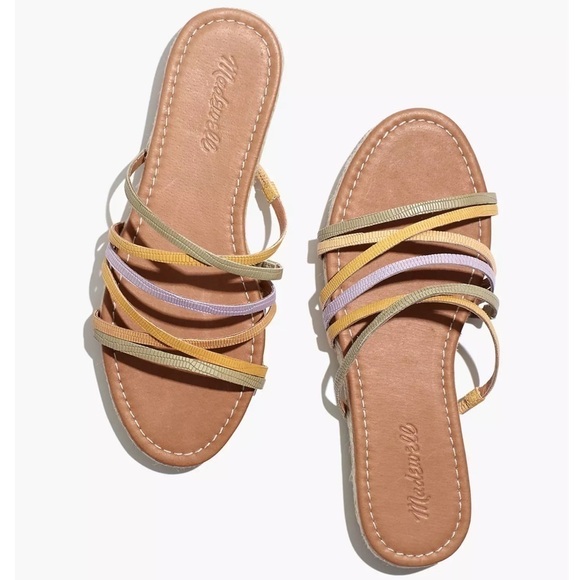 MADEWELL KATHRYN COLORBLOCK SNAKE EMBOSSED LEATHER ESPADRILLE SANDAL - Picture 2 of 14